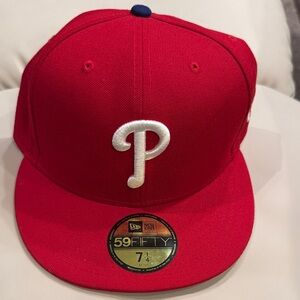 New Era Red 59FIFTY Cap with White Logo
